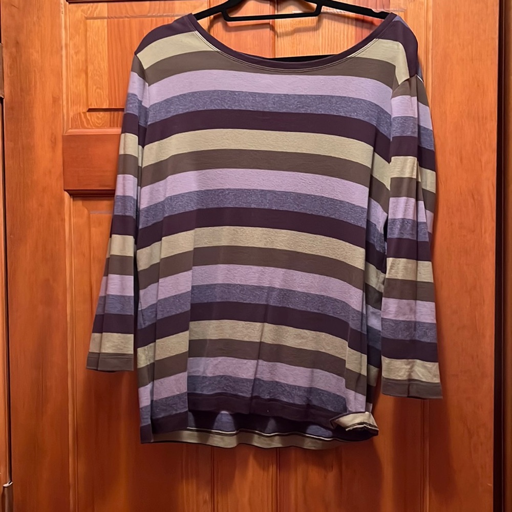 Kate Hill casual striped top size xl EUC